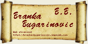 Branka Bugarinović vizit kartica